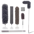 Upgraded Dusters for Cleaning (6pcs), Ceiling Fan Duster with 100" Thickened Extension Pole, Extendable Long Microfiber Duster for High Ceilings, Reusable & Washable Dusting Wand by OOSOFITT