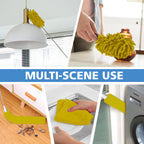 Upgraded Dusters for Cleaning (6pcs), Ceiling Fan Duster with 100" Thickened Extension Pole, Extendable Long Microfiber Duster for High Ceilings, Reusable & Washable Dusting Wand by OOSOFITT