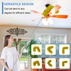Upgraded Dusters for Cleaning (6pcs), Ceiling Fan Duster with 100" Thickened Extension Pole, Extendable Long Microfiber Duster for High Ceilings, Reusable & Washable Dusting Wand by OOSOFITT